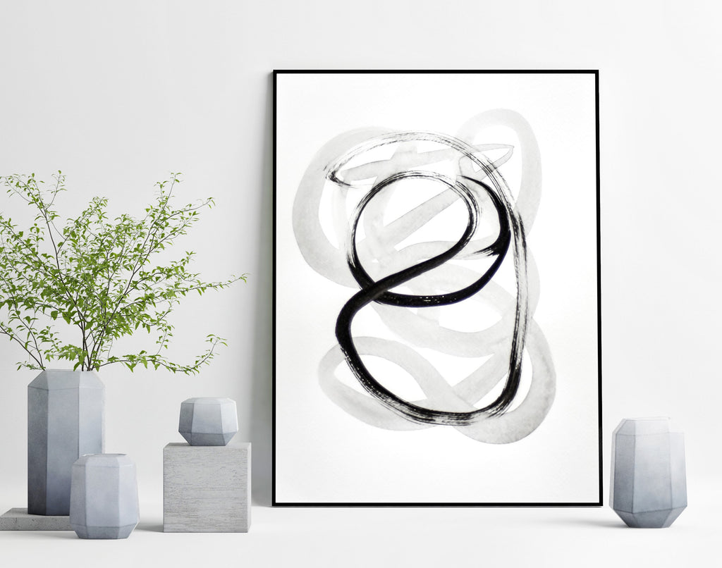 Black and white abstract art for sale