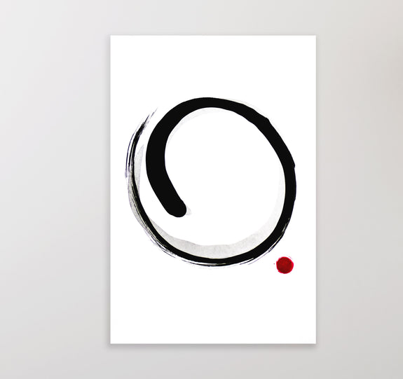 Minimalist abstract art to download enso circle