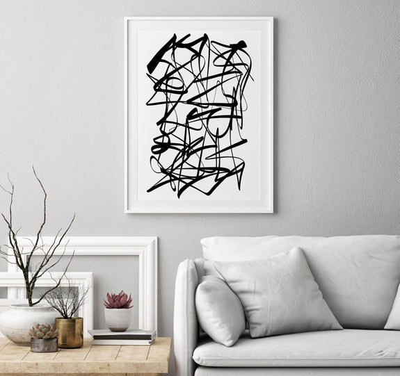 printable black and white abstract artwork