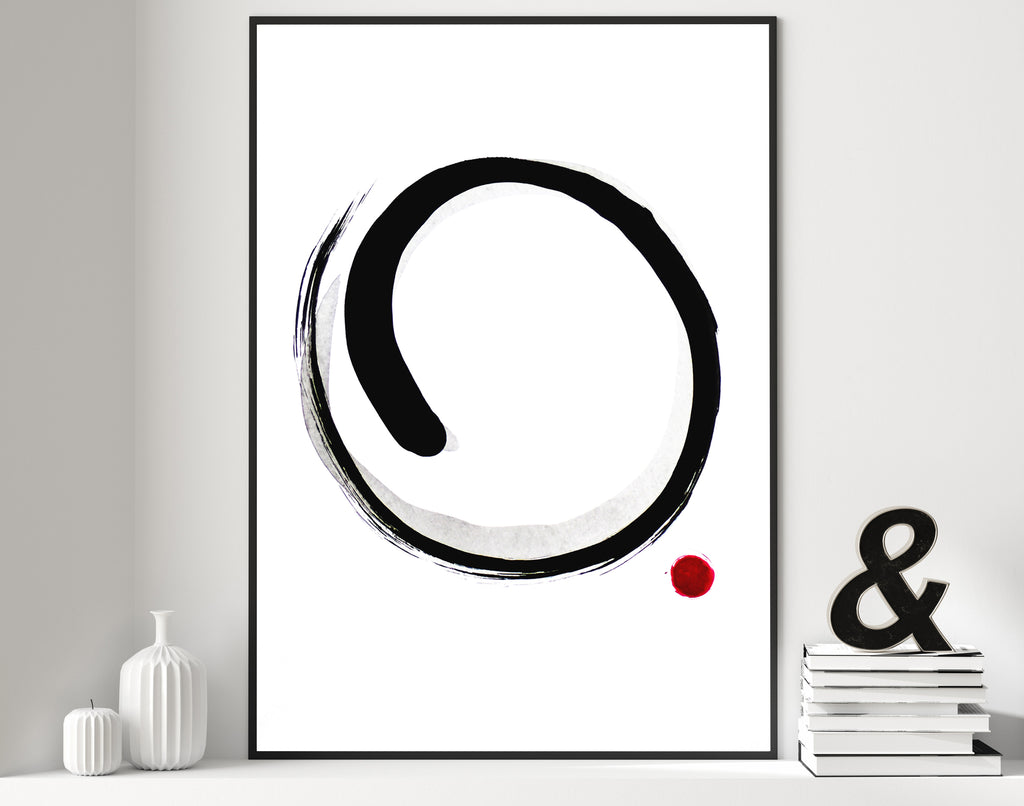 Modern art to download - minimalist enso circle printable