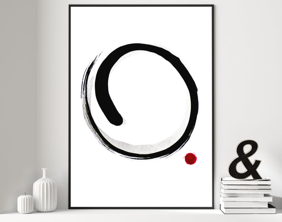 Modern art to download - minimalist enso circle printable