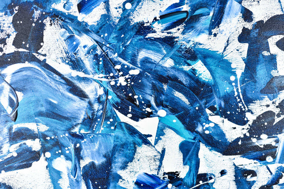 contemporary art, blue abstract painting