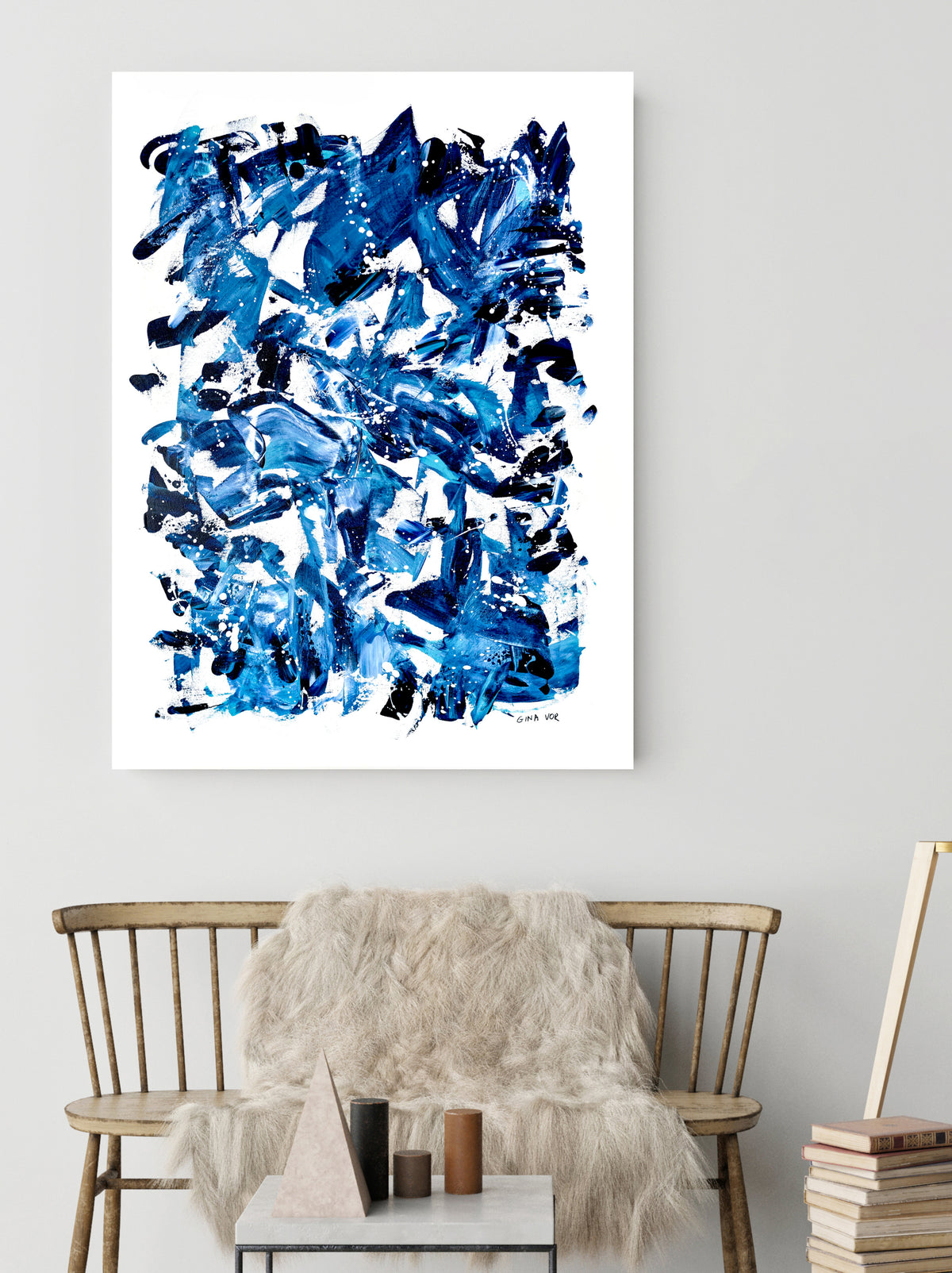 Abstract Painting Prussian Blue 8 ART GODA